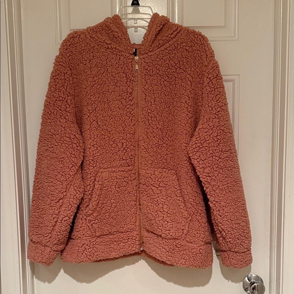 Cozy Teddy Fleece Jacket - Tan